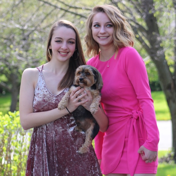 Tobi hot pink tie waist midi dress - Picture 4 of 5